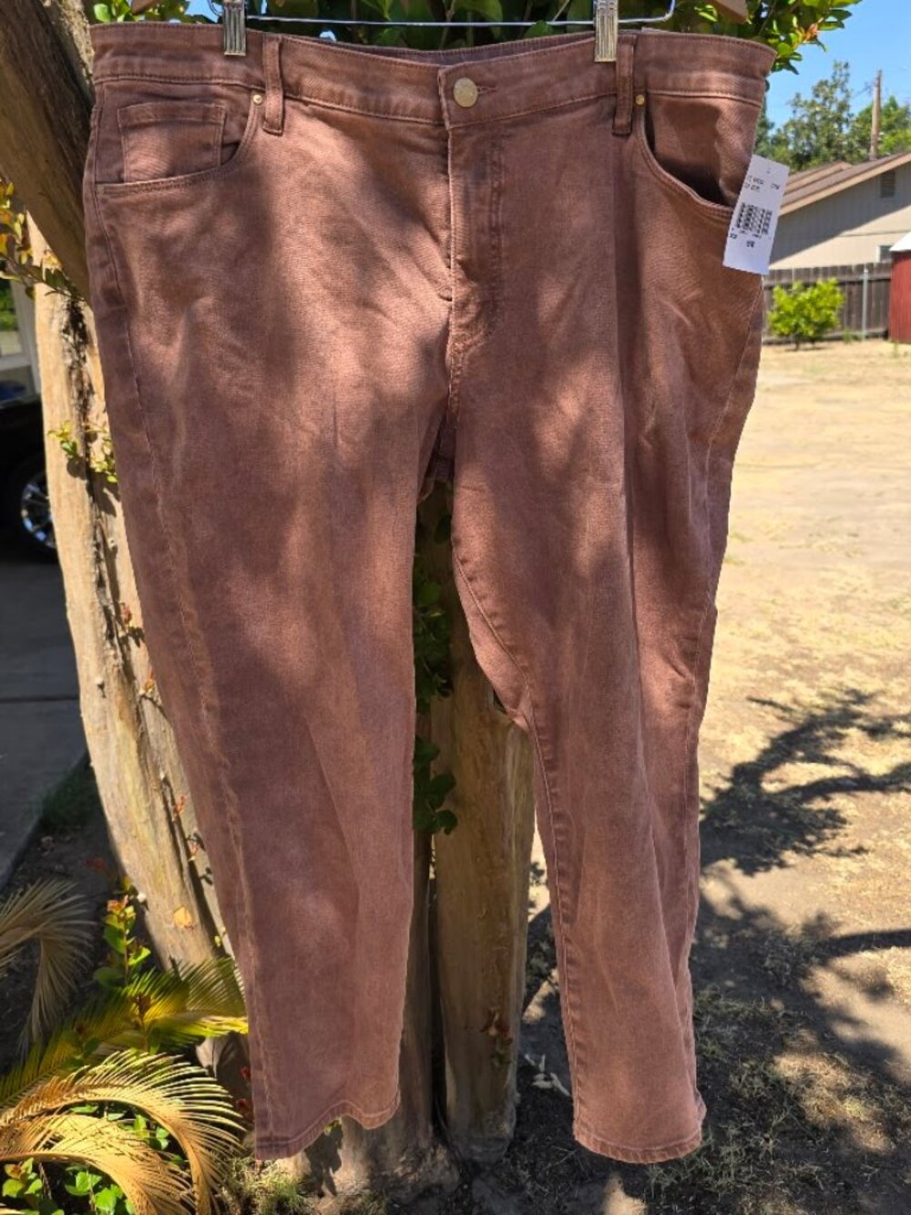 Kut from the Kloth Reese High Rise Ankle Straight Jeans Womens 18W Coffee NWT